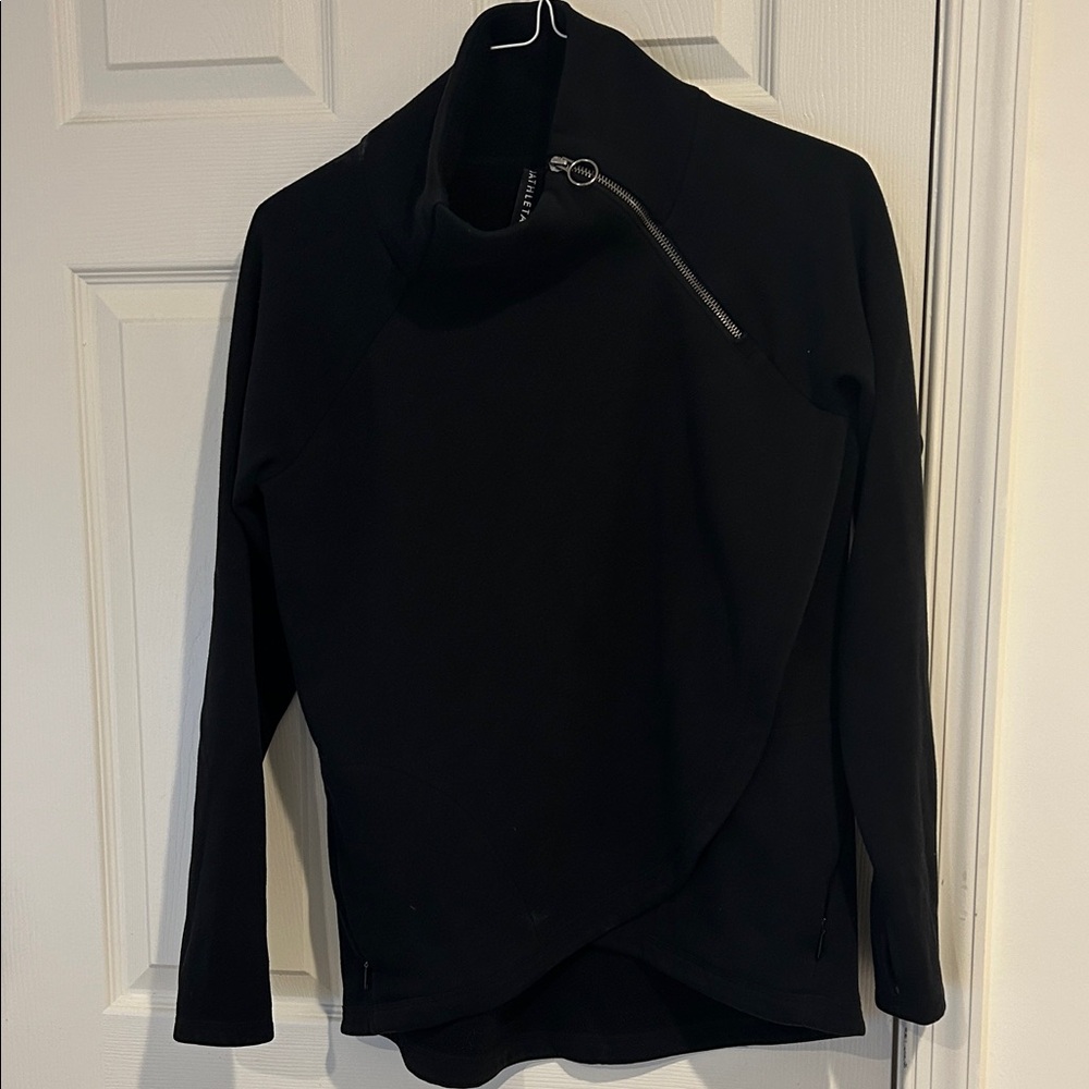 Athleta asymmetrical sweatshirt with zipper